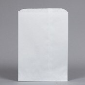 Flat Merchandise Bags. White Kraft